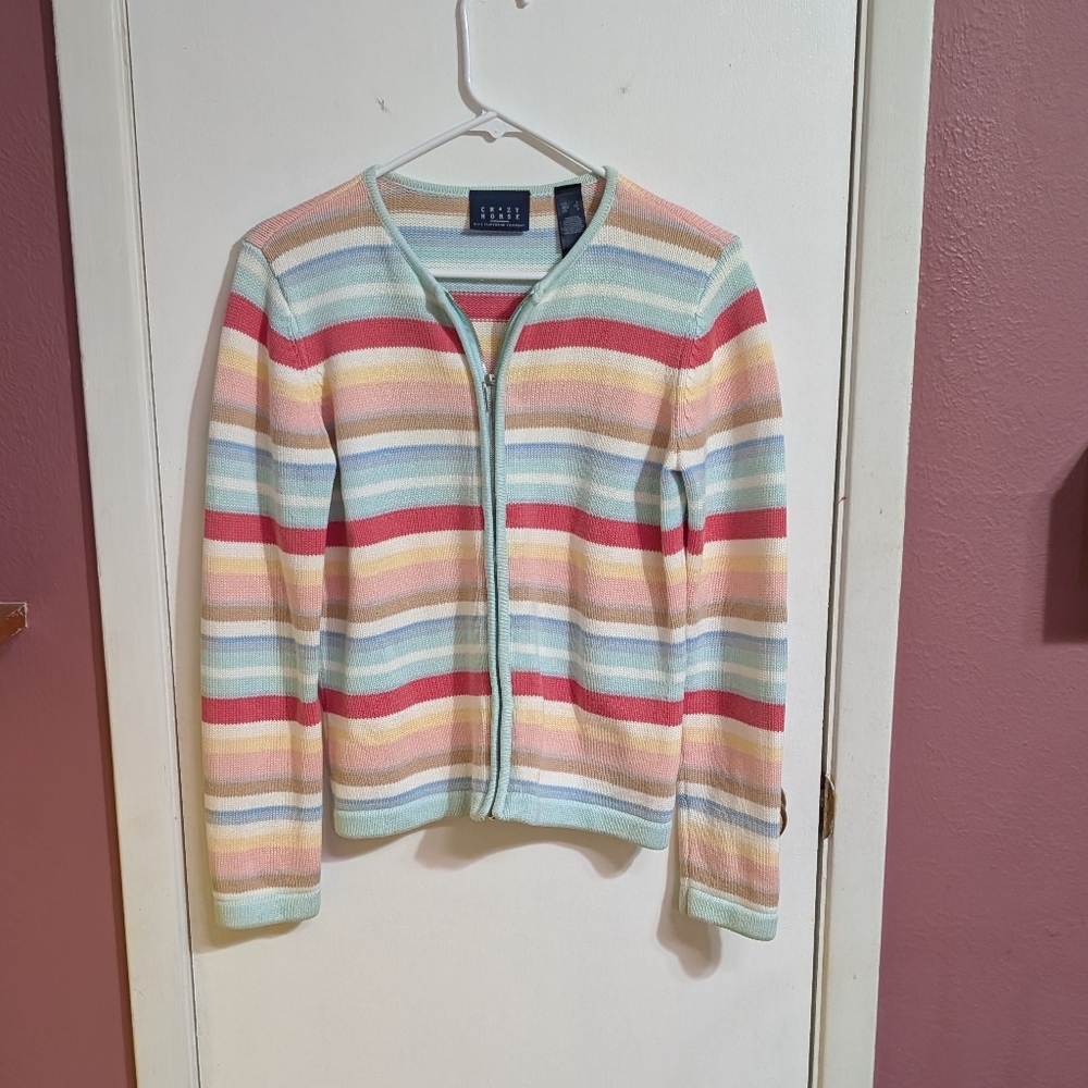 Liz Claiborne Pastel Striped Sweater